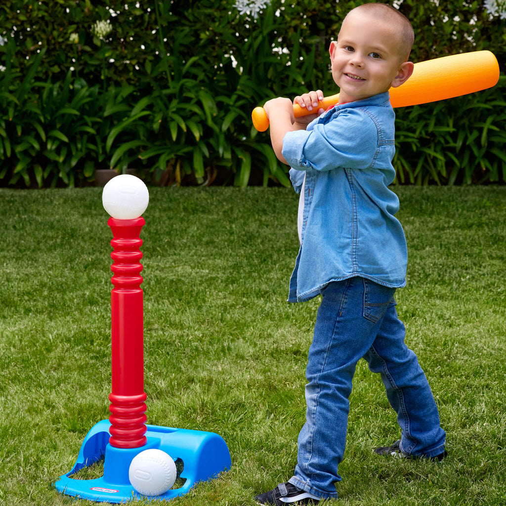 TotSports™ T-Ball Set - Young Player T-Ball Set Designed for Solo or Group Batting Practice