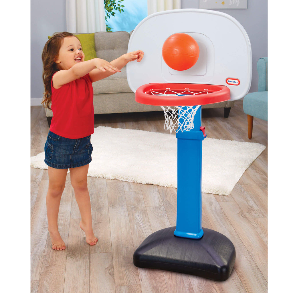 TotSports™ Easy Score™ Basketball Set - Height-Adjustable Basketball Set Designed for Early Basketball Practice and Active Play