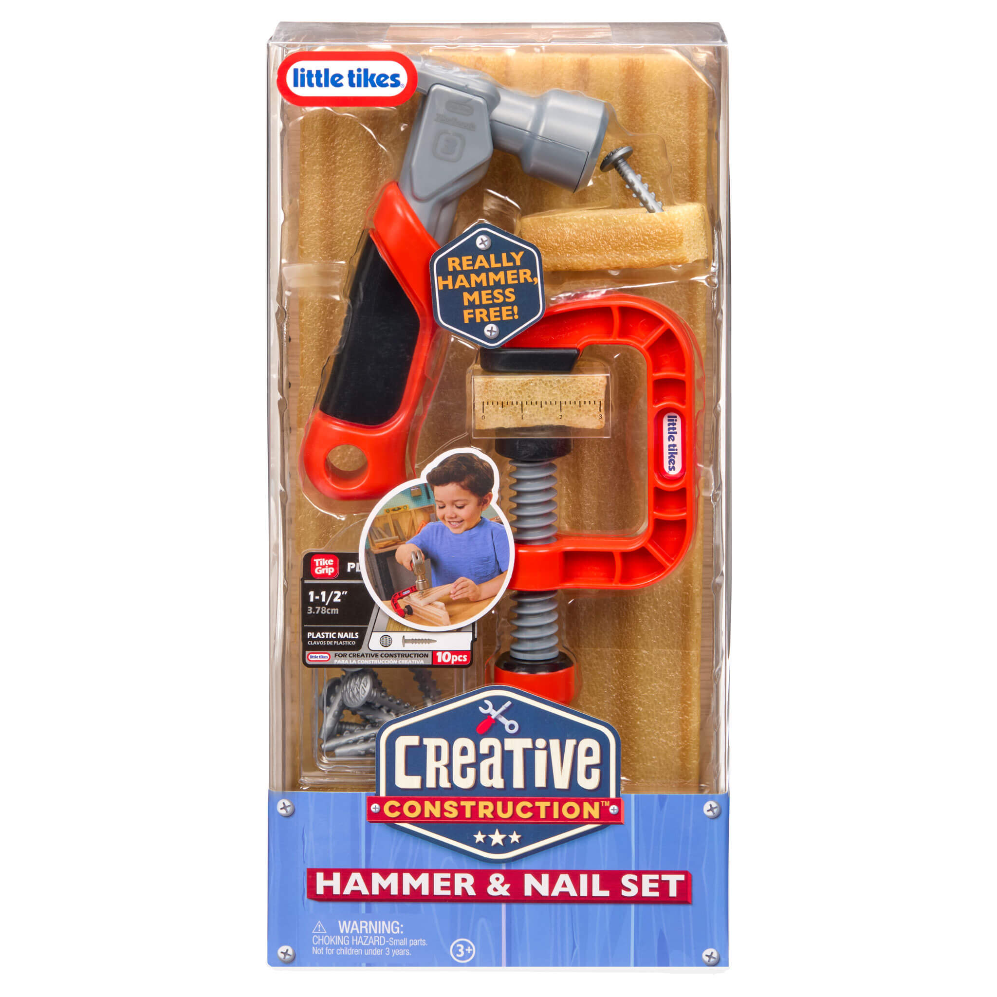 Creative Construction™ Hammer and Nail Set - Creative Construction Hammer and Nail Set Designed for Kid-Friendly Pretend Construction Play