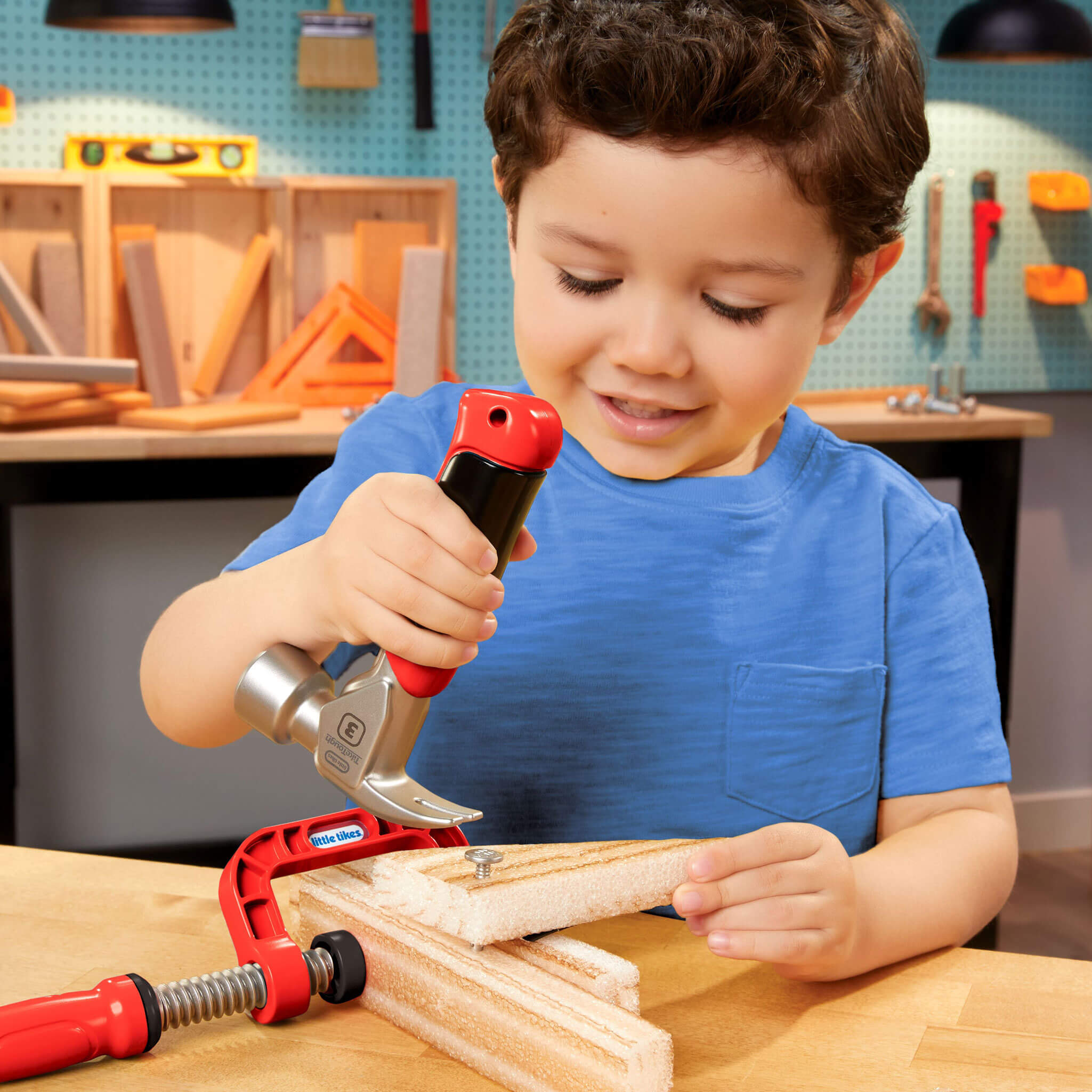 Creative Construction™ Hammer and Nail Set - Creative Construction Hammer and Nail Set Designed for Kid-Friendly Pretend Construction Play