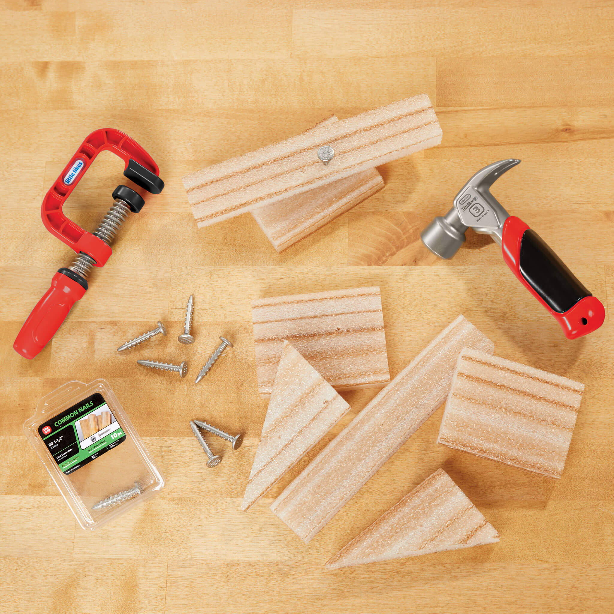 Creative Construction™ Hammer and Nail Set - Creative Construction Hammer and Nail Set Designed for Kid-Friendly Pretend Construction Play