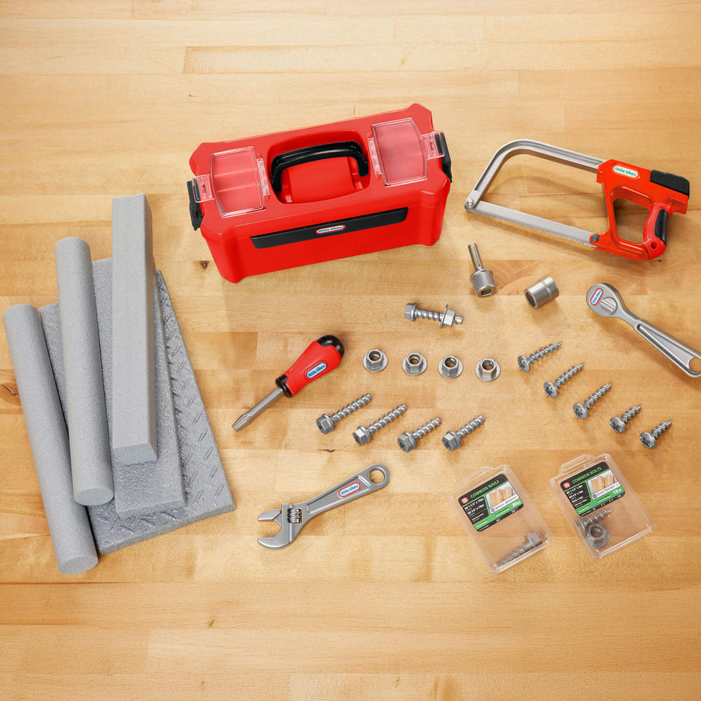Creative Construction™ Tool Box Set - Creative Construction Tool Box Designed for Fixing, Building and Construction Role Play