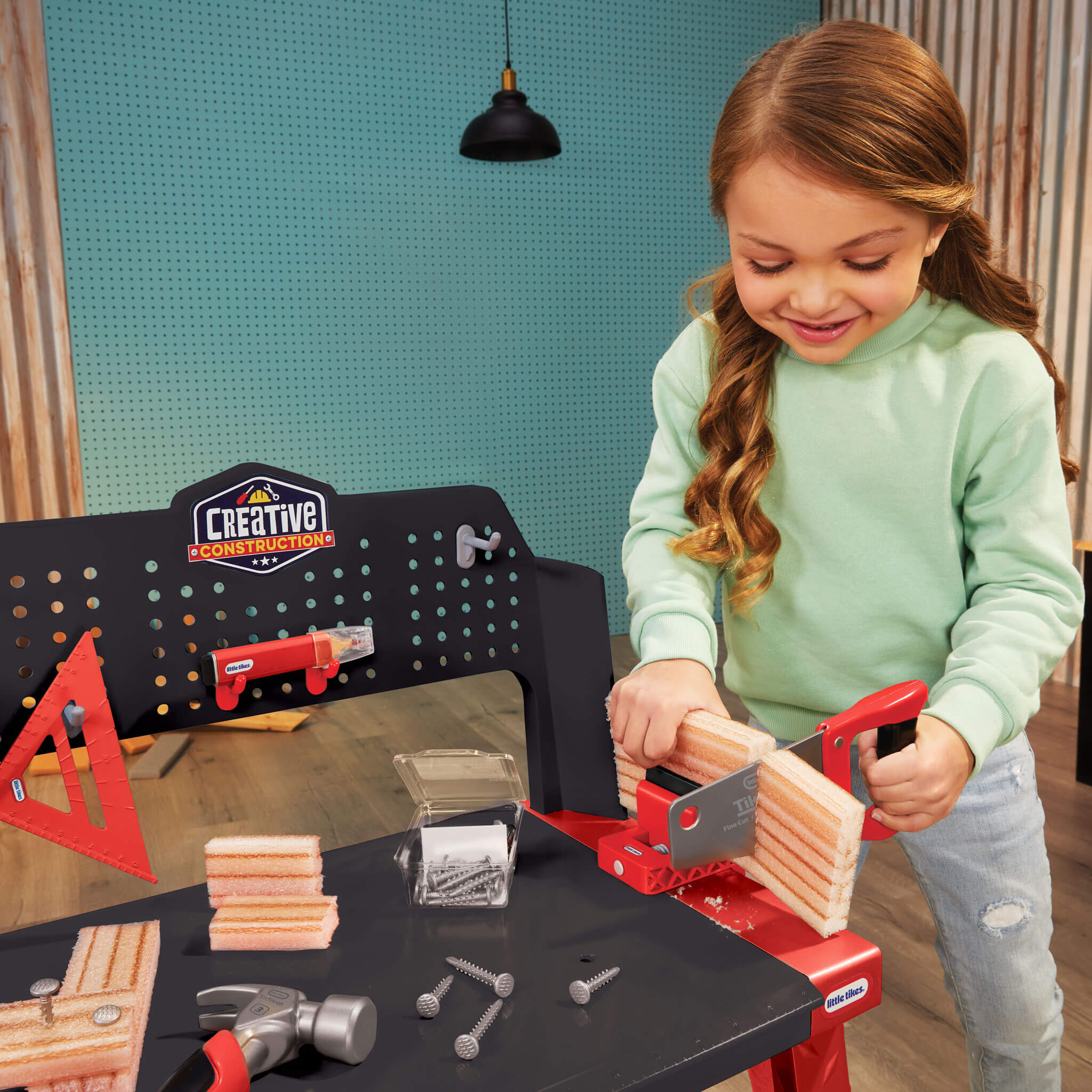 Creative Construction™ Workbench - Creative Construction Workbench Designed for Open-Ended Workshop and Project Play