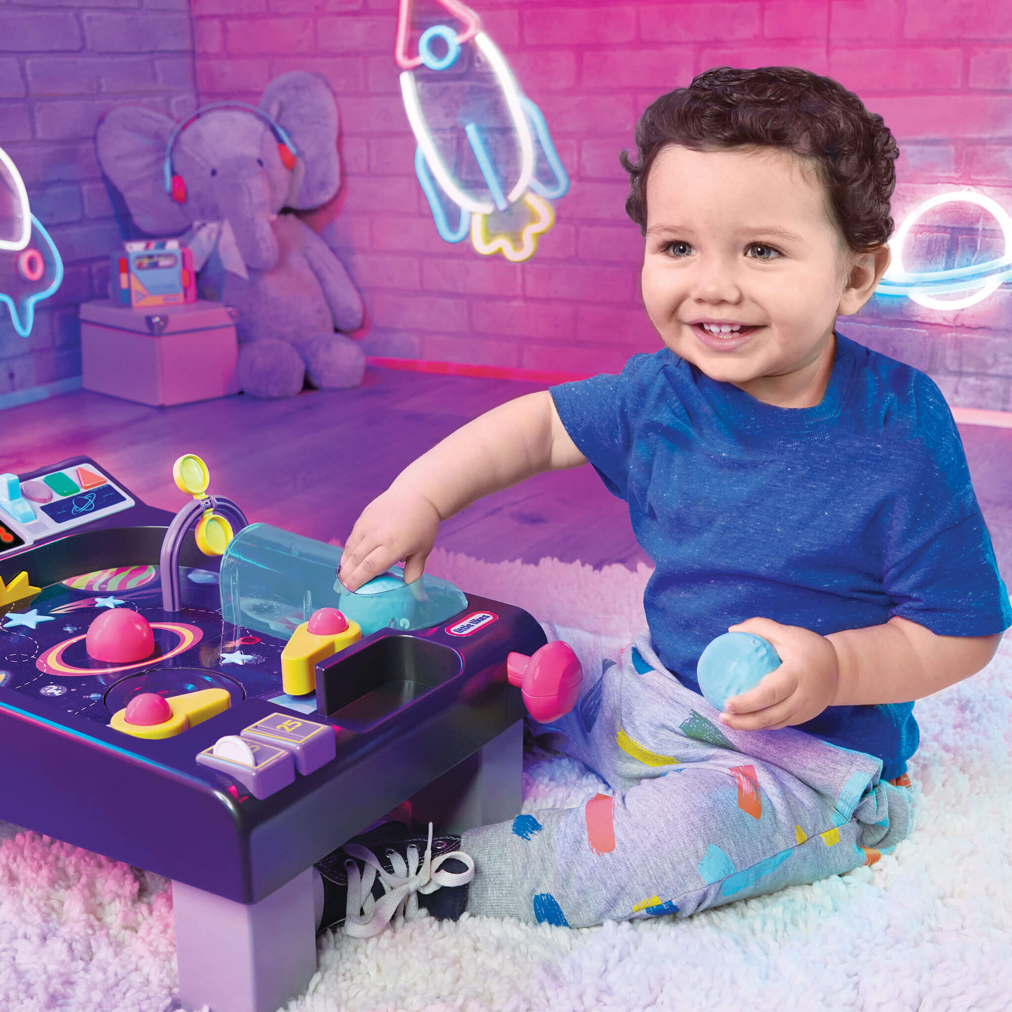 Old School My First Pinball Activity Table - Toddler Pinball Activity Center Designed for Hands-On Early Learning and Arcade Play