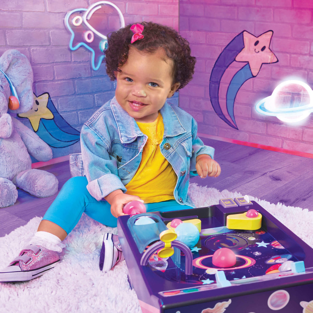 Old School My First Pinball Activity Table - Toddler Pinball Activity Center Designed for Hands-On Early Learning and Arcade Play