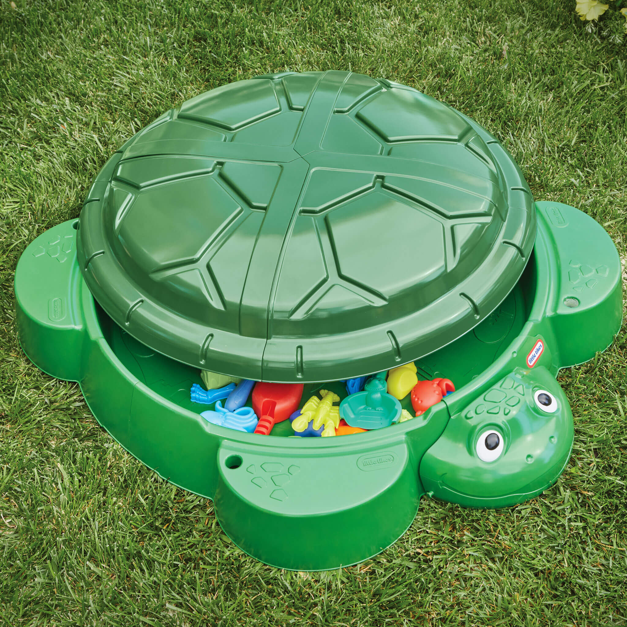Turtle Sandbox - Turtle-Shaped Kids Sandbox Designed for Backyard Digging, Building and Sensory Play