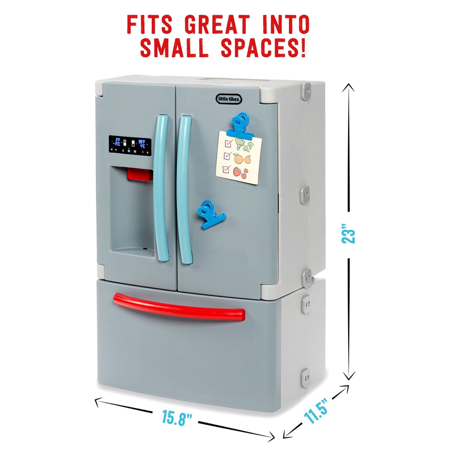 First Fridge - Kids Pretend Fridge Playset Designed for Kitchen Role Play and Food Organization